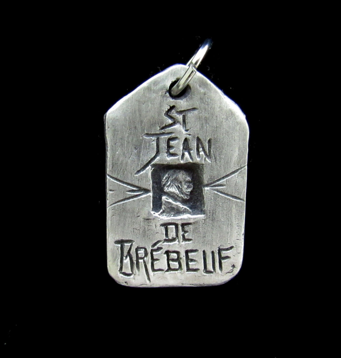 Patron of Lacrosse Players Saint Jean de Brébeuf, Handmade Medal In