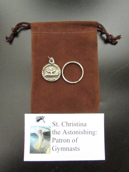 Saint Christina the Astonishing, Patron of Gymnasts, Handmade Medal, Pendant