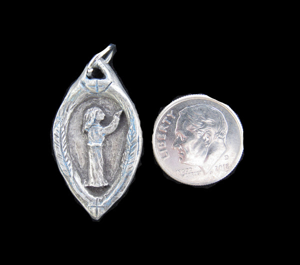 St. Agatha: Patron of Breast Cancer Patients and Those Cured, Handmade Medal