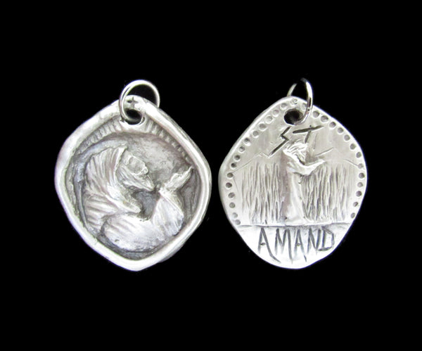 St. Amand: Patron of Waitresses, Waiters, Bartenders, Vintners, Brewers; Handmade Medal