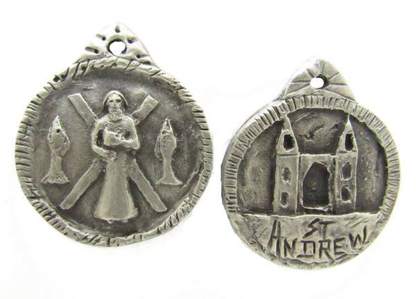 Handmade St. Andrew Medal: Patron of Fishermen, Golfers, Scotland