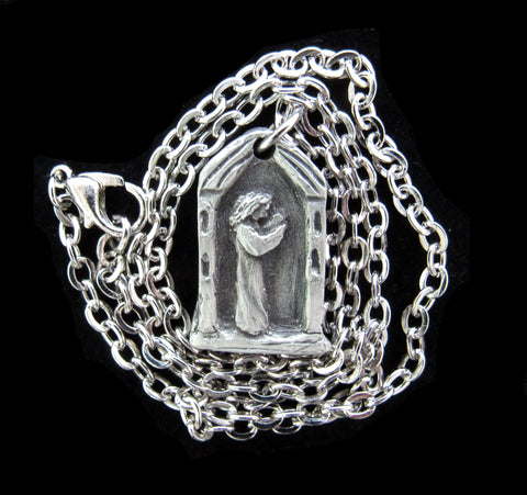 St. Anne, Patron of Grandmothers, Handmade Medal on Chain