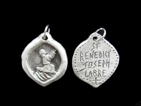 Handmade Medal of St. Benedict Joseph Labre: Patron of Alzheimer’s Patients and Their Caregivers