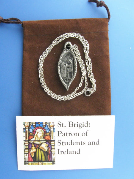 St. Brigid, Patron of Students and Ireland, Handmade Necklace