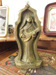 Handmade St Cecilia Statue: Patron of Music and Musicians