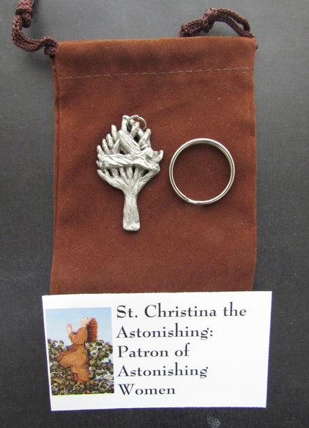 St. Christina the Astonishing:  Patron of Astonishing Women; Handmade Medallion