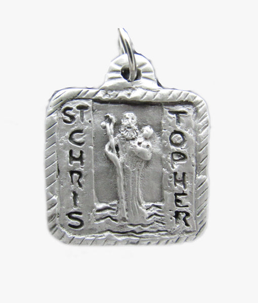St. Christopher, Patron of Motorists, Travelers, and Surfers: Handmade Medal