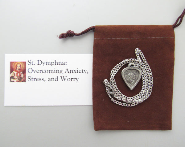 St. Dymphna, Overcoming Anxiety and Worry, Handmade Necklace