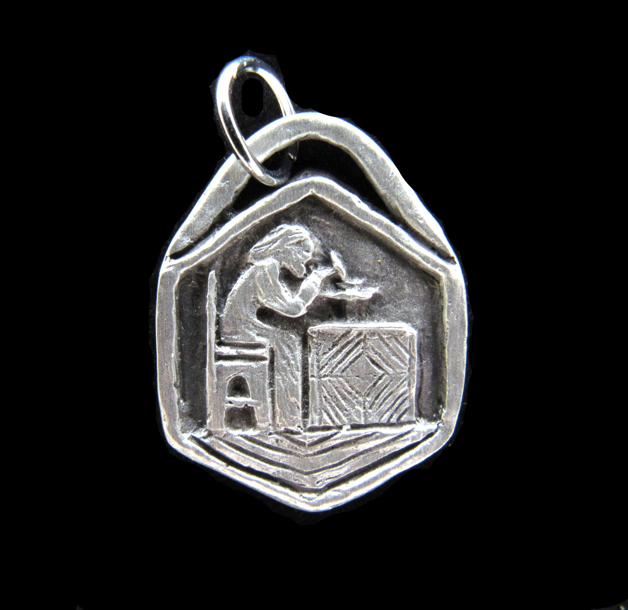 St. Eligius: Patron of Jewelers / Metalworkers; Handmade Medal