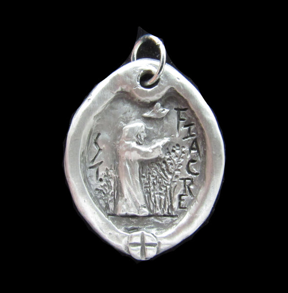 Handmade Medal of St. Fiacre, Patron of Taxi and Delivery Drivers