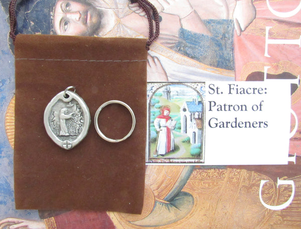 Handmade Medal of St. Fiacre: Patron of Gardeners