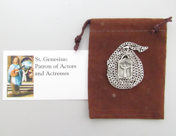 St. Genesius: Patron of Actors, Actresses, and Directors; Handmade Necklace