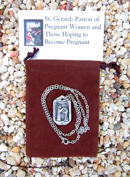 St. Gerard: Patron of Pregnant Women and Those Hoping to Become Pregnant, Handmade Medal on Chain
