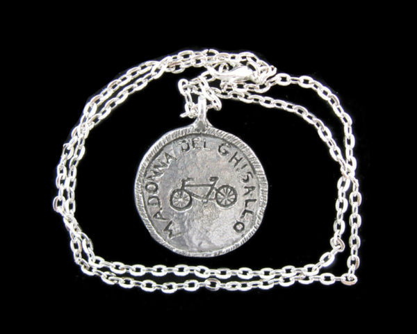 Our Lady of Ghisallo, Patron of Cyclists: Handmade Medal on Chain