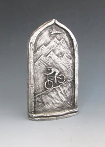 Patron of Bicyclists: Madonna del Ghisallo; Handmade Pewter Statue