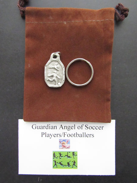 Guardian Angel of Soccer Players/Footballers, Handmade Medal