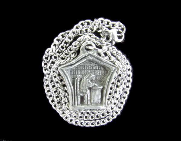 St. Isidore of Seville, Patron of IT Professionals, Scholars, Scientists; Handmade Medal on Chain