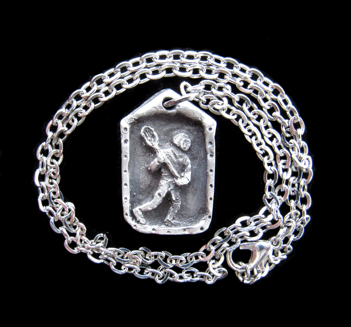 Patron of Lacrosse Players St. Jean de Brébeuf, Handmade Medal on Cha In the Company of Saints