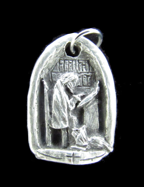Handmade St. Jerome Medal, Patron of Book Lovers, Librarians, Translators, Bookstore Owners