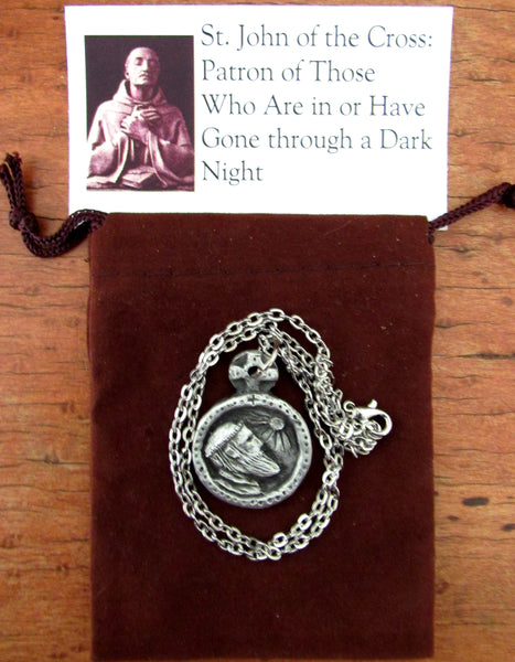 St. John of the Cross, Handmade Medal on Chain: Patron of Those Who Are in or Have Gone through a Dark Night
