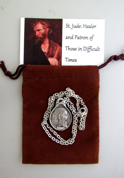 Handmade St. Jude Medal on Chain: Healer, Patron of Those in Difficult Times