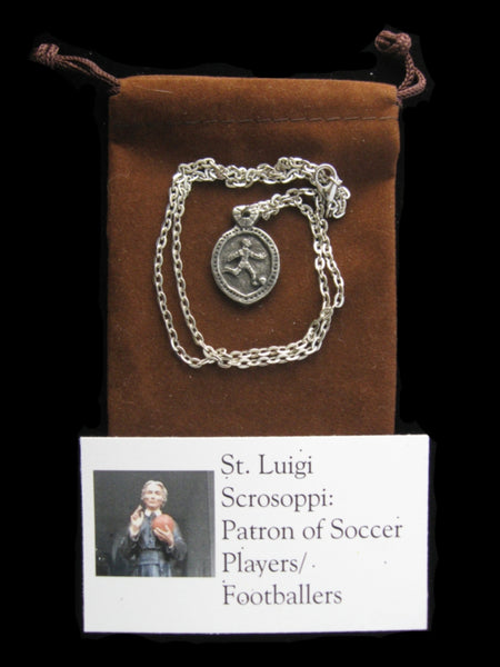 St. Luigi Scrosoppi: Patron of Soccer Players/Footballers, Handmade Necklace