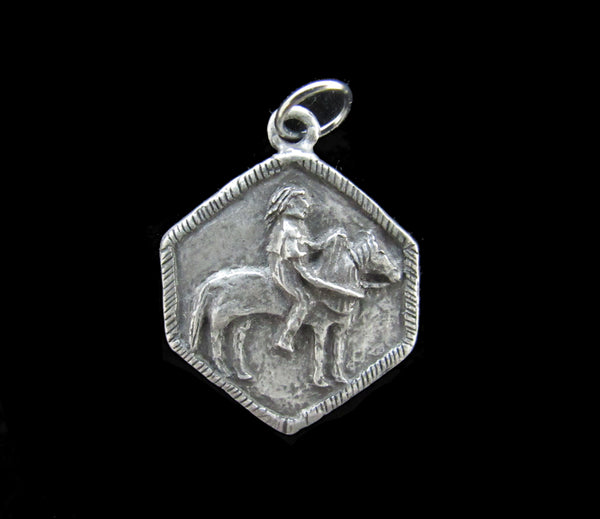Handmade St. Martin Medallion: Patron/Protector of Horses and Their Riders