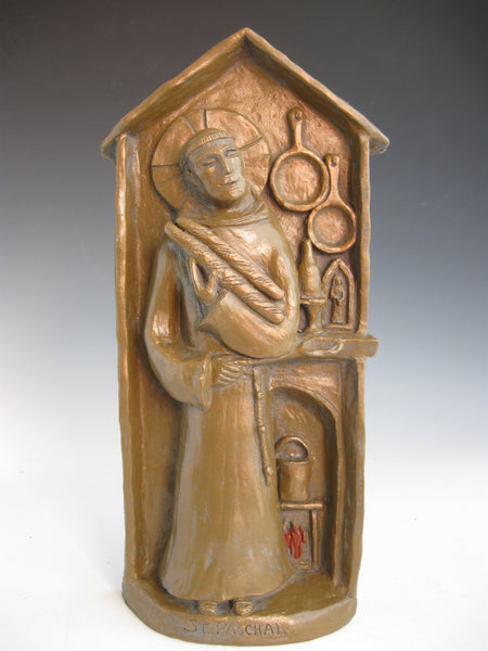 St Paschal Baylon, Patron and Blesser of Cooks and Kitchens: Handmade Statue