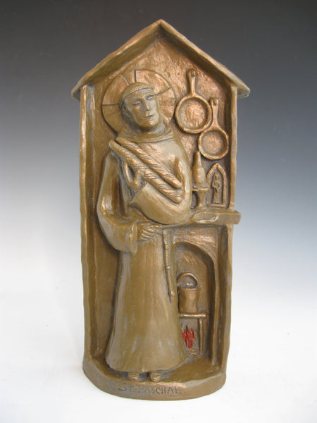 St Paschal Baylon, Patron and Blesser of Cooks and Kitchens: Handmade Statue