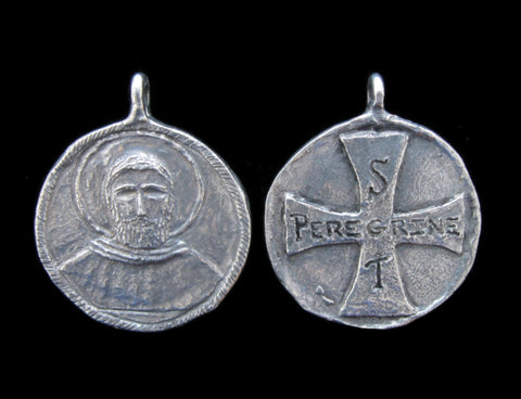 St. Peregrine, Patron of Cancer Patients and Those Cured of Cancer: Handmade Medal