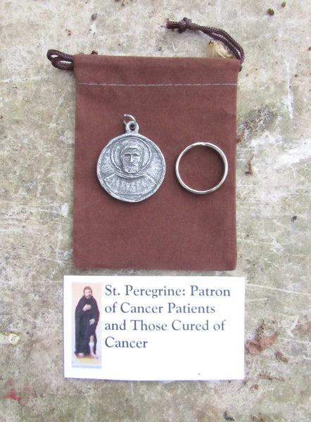 St. Peregrine, Patron of Cancer Patients and Those Cured of Cancer: Handmade Medal