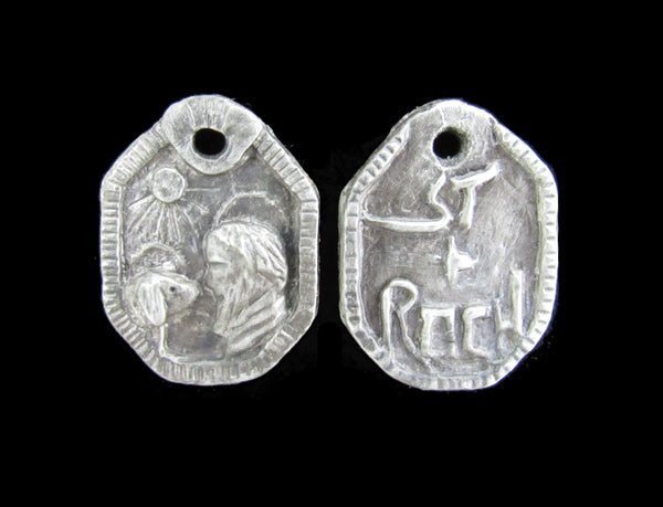 Patron Saint of Dogs and Dog Lovers: Handmade St Roch Medal (large size)
