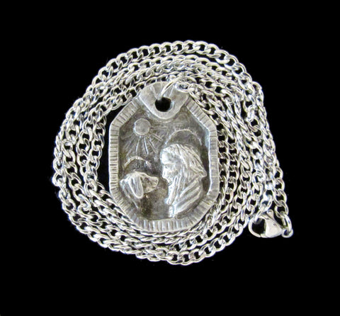 Patron Saint of Dogs and Dog Lovers: Handmade St Roch Medal (large size) on Chain