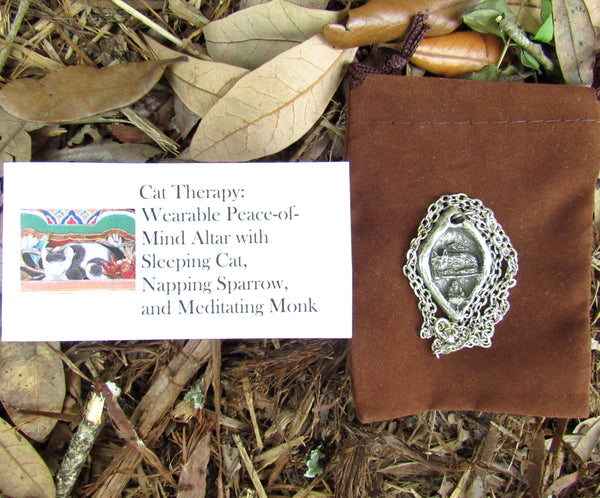 Cat Therapy: Handmade, Wearable, Peace-of-Mind Sleeping Cat Altar on Chain