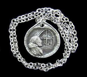 Patron of Those with Stressful Jobs: St. Walter of Pontoise, Handmade Medal on Chain