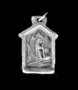 St. Bernard: Patron of Skiers, Rock and Mountain Climbers, Hikers, Large Dogs; Handmade Medal/Pendant
