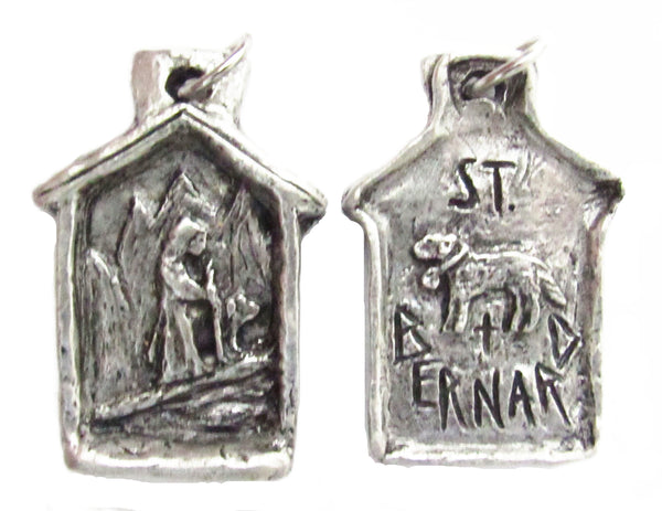 St. Bernard: Patron of Skiers, Rock and Mountain Climbers, Hikers, Large Dogs; Handmade Medal/Pendant